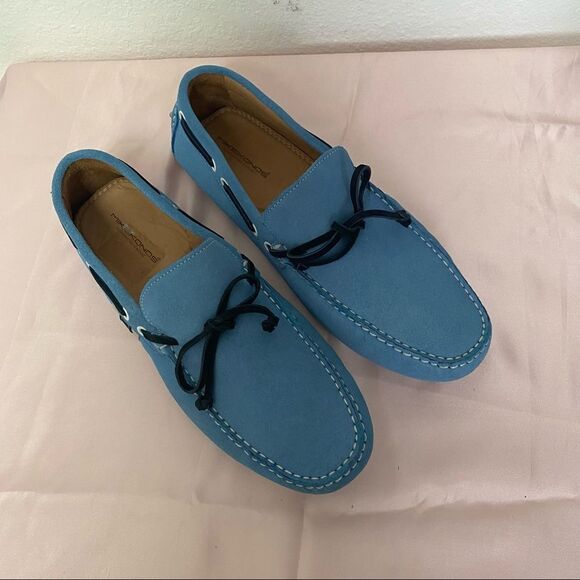 Mike Konos Blue Suede  Loafers Moccasins 11.5 main image 5